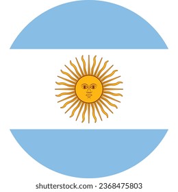 Ilustración vectorial de la bandera nacional de la Argentina