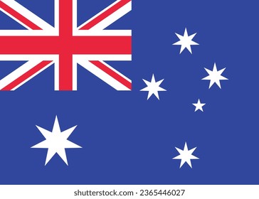 National flag vector illustration of Australia.