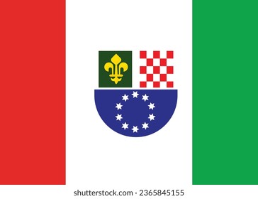 National flag vector illustration of Bosnia and Herzegovina Federation of.