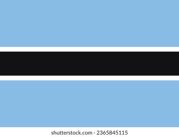 National flag vector illustration of Botswana.