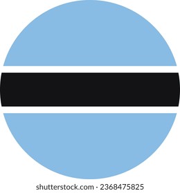 National flag vector illustration of Botswana