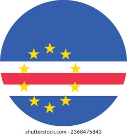 National flag vector illustration of Cabo Verde