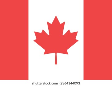 National flag vector illustration of Canada.