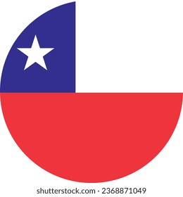 National flag vector illustration of Chile