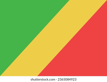 National flag vector illustration of Congo Republic of the.
