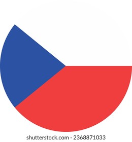 National flag vector illustration of Czech Republic