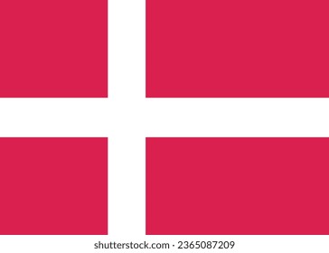 Nationale Flagge, Vektorgrafik von Dänemark.