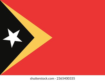 National flag vector illustration of East Timor.