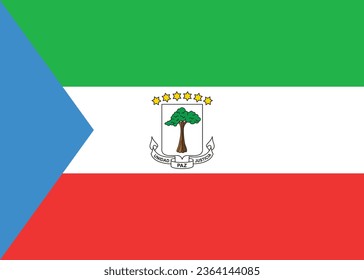National flag vector illustration of Equatorial Guinea.