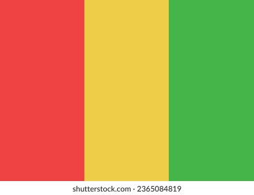National flag vector illustration of Guinea.