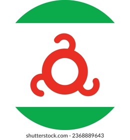 National flag vector illustration of Ingushetia