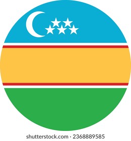 National flag vector illustration of Karakalpakstan