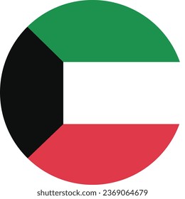 National flag vector illustration of Kuwait
