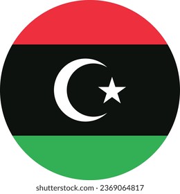 National flag vector illustration of Libya