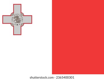 National flag vector illustration of Malta.