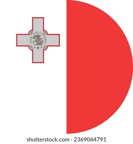 Ilustración vectorial del pabellón nacional de Malta