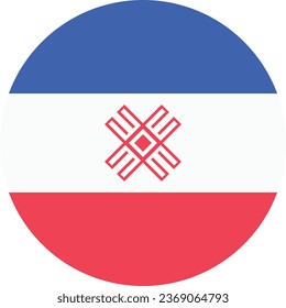 National flag vector illustration of Mari El