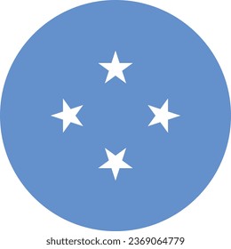 Nationale Flagge, Vektorgrafik von Mikronesien