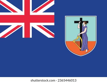 National flag vector illustration of Montserrat.