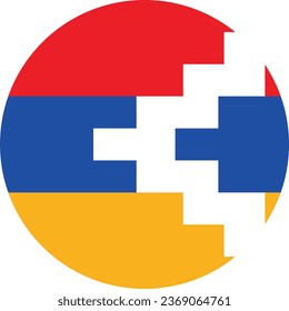 National flag vector illustration of Nagorno-Karabakh Republic