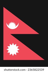 National flag vector illustration of Nepal.