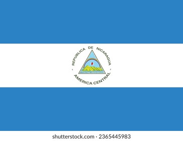 National flag vector illustration of Nicaragua.