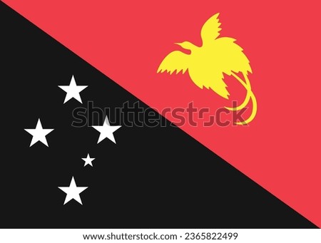 National flag vector illustration of Papua New Guinea.