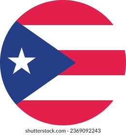 National flag vector illustration of Puerto Rico