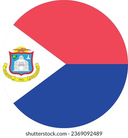 National flag vector illustration of Saint Martin