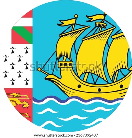 National flag vector illustration of Saint Pierre and Miquelon