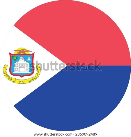 National flag vector illustration of Saint Martin