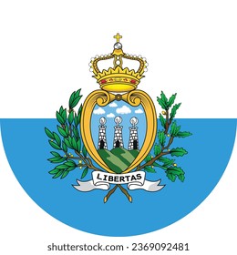 National flag vector illustration of San Marino