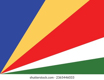 National flag vector illustration of Seychelles.