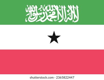 National flag vector illustration of Somaliland.