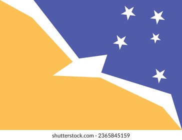 National flag vector illustration of Tierra Del Fuego Province - Argentina.