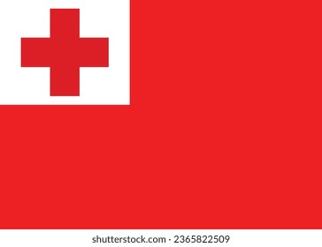 Nationale Flagge, Vektorgrafik von Tonga.