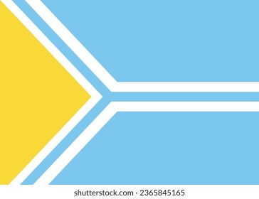 National flag vector illustration of Tuva.