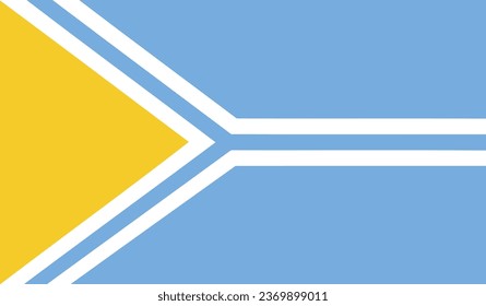 National flag vector illustration of Tuva.