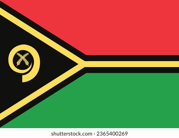 National flag vector illustration of Vanuatu.