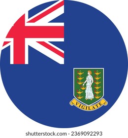 National flag vector illustration of Virgin Islands Uk