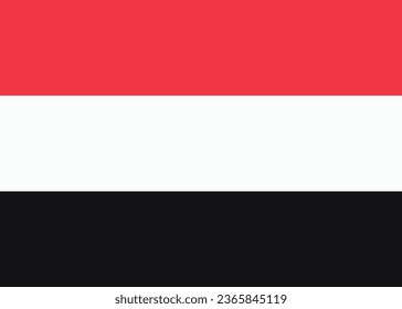 National flag vector illustration of Yemen.