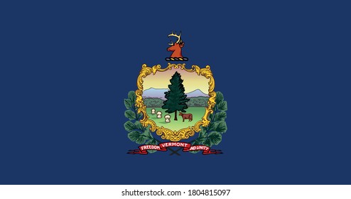 National flag of Vermont, Vector illustration, Vector of Vermont Flag. 