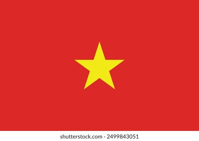 National flag of Vietnam. Vietnam flag. Vector Illustration.