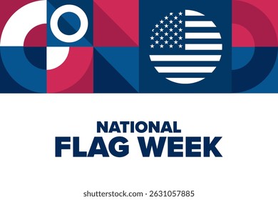 National Flag Week. Holiday concept. Template for background, banner, card, poster with text. Vector EPS10 illustration