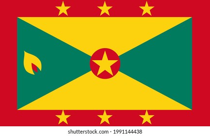 The national flag of the world, Grenada