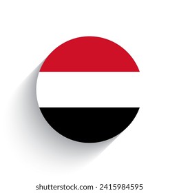 National flag of Yemen icon vector illustration isolated on white background.