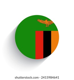 National flag of Zambia icon vector illustration isolated on white background.