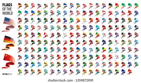 National flags of the countries. Vector illustration on white background