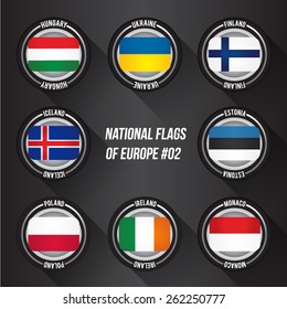 National Flags Of Europe : Vector Set 02
