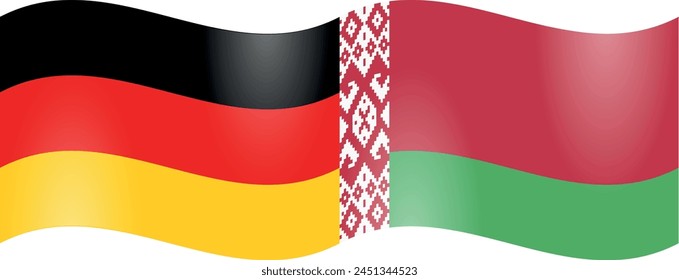 National flags of Germany and Belarus